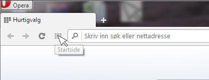 sette som startside Opera 4